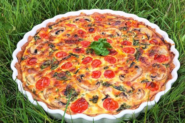 Celozrnný quiche se zeleninou